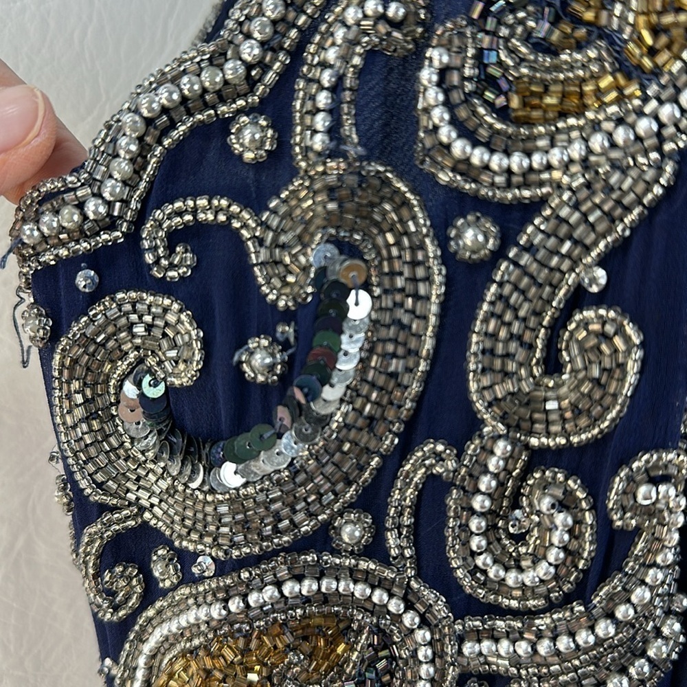 Vintage Lawrence Kazar Beaded Cocktail Dress - Picture 15 of 15